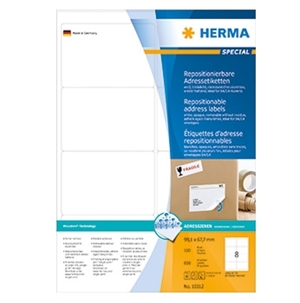 HERMA etichette rimovibili 99,1 x 67,7 mm, 800 pezzi.
