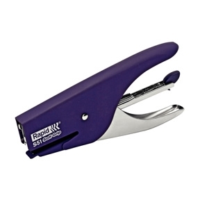 Rapid Pinza per rilegatura S51 con 15 fogli di capacità, SoftGrip viola