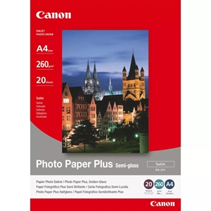 Canon SG-201 Photo Plus Semi-gloss 260g/m² - A4, 20 fogli 
