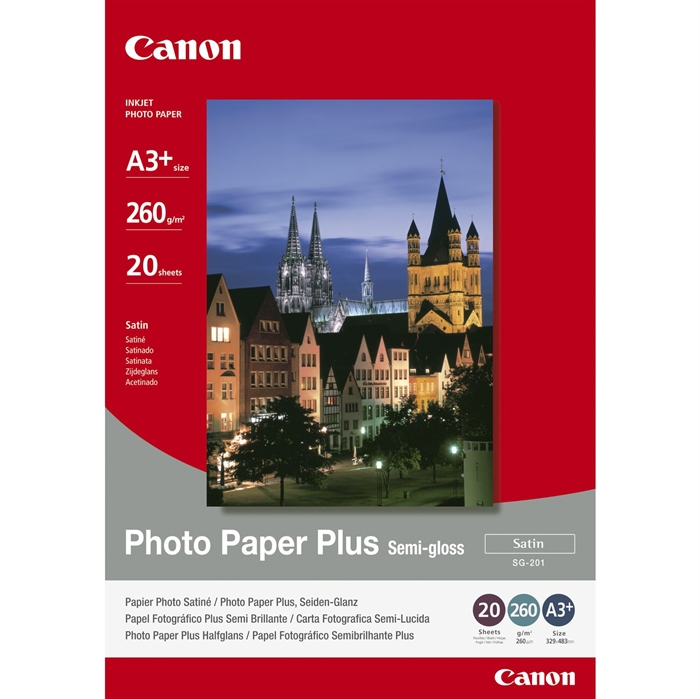 Canon Photo Plus Semi-Gloss 260g/m² - A3+, 20 fogli 