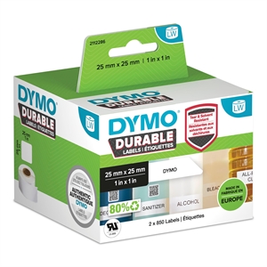 Dymo LabelWriter quadrato resistente multiuso 25 mm x 25 mm pezzi.