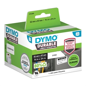 Dymo LabelWriter Etichetta multiuso resistente, dimensioni 57 mm x 32 mm, pezzo.