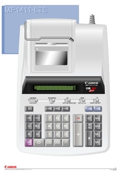 Calcolatrice per la stampa Canon MP1411-LTS da scrivania.