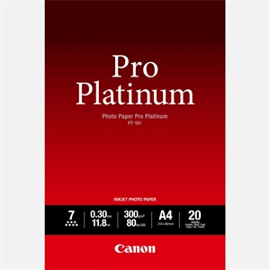 Canon Photo Paper Pro Platinum 300g/m² - A4, 20 fogli 