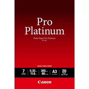 Canon Photo Paper Pro Platinum 300g/m² - A3, 20 fogli 