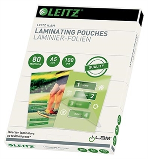 Leitz Fodero per Laminazione lucido 80my A5 (100)