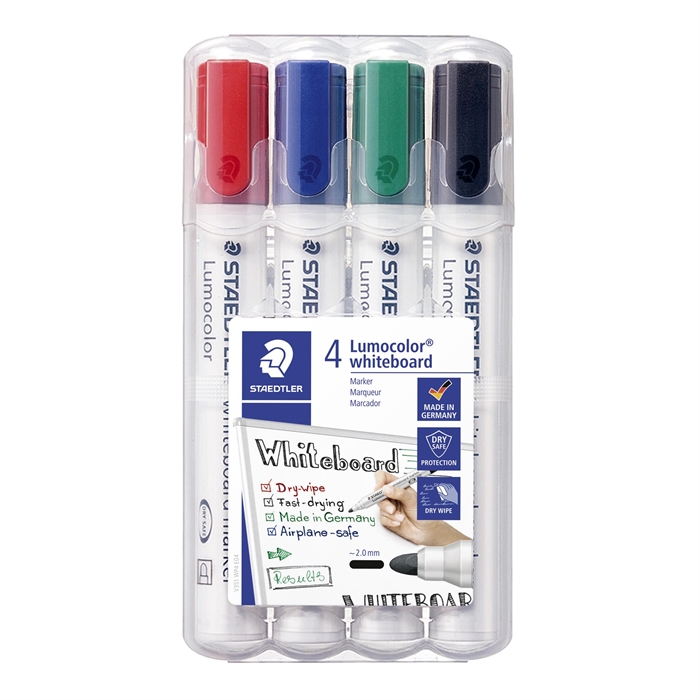 Staedtler WB Marker Lumocolor round 2mm assorted (4)