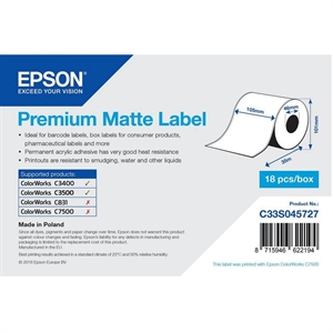Epson Premium Matte Label - Rotolo Continuo: 105mm x 35m