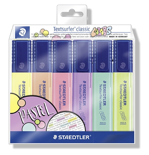 Staedtler Highlighter Pens Textsurfer Pastel/Vintage Assortment (6)