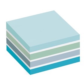 3M Note adesive Post-it 76 x 76 mm, cubo blocco colore blu pastello