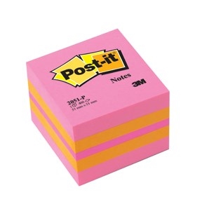 3M Post-it Notes 51 x 51 mm, mini blocco a cubo rosa