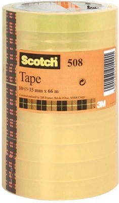 Nastro 3M Scotch 508 15mmx66m trasparente (10)