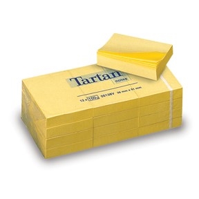 3M Note Tartan 38 x 51 mm, giallo.