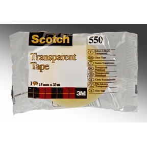 3M Nastro Scotch 550 15mmx33m trasparente.