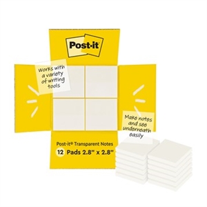 3M Post-it Notes trasparenti 73 x 73 mm - confezione da 12