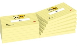 3M Note adesive Post-It 76 x 127 mm, giallo a righe