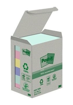 3M Notes Post-it 38 x 51 mm, colori assortiti riciclati - confezione da 6