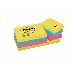 3M Post-it Notes 38 x 51 mm, Energetic - confezione da 12