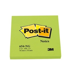 3M Note Post-it 76 x 76 mm, verde neon