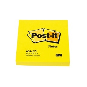 3M Post-it Notes 76 x 76 mm, giallo neon