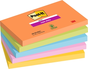 3M Post-it note super adesivi Boost 76 x 127 mm, - 90 fogli - confezione da 5