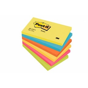 3M Post-it Notes 76 x 127 mm, Energetic - confezione da 6