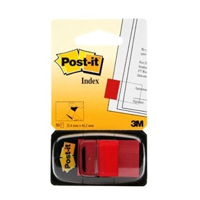 3M Indicizzatori Post-it 25,4 x 43,2 mm, rossi