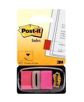 3M Post-it Indicazioni a levetta 25,4 x 43,2 mm, neon pink.