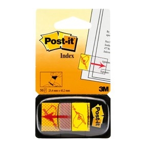 3M Post-it Indicex tabs 25 x 43,2 mm, gialli "firmare qui"