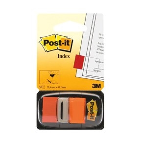 3M Post-it Indicex Tabs 25,4 x 43,2 mm, arancioni