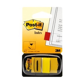 3M Post-it Indici tab, 25,4 x 43,2 mm, gialli