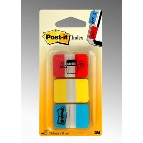 3M Post-it Indicifan 25,4x38,1 Colori forti - 3 confezioni