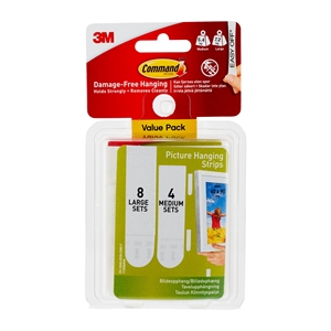 3M Strisce adesive Command per appendere quadri Value Pack, bianco