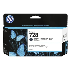 HP 728 cartuccia di inchiostro DesignJet Matt Black 130 ml