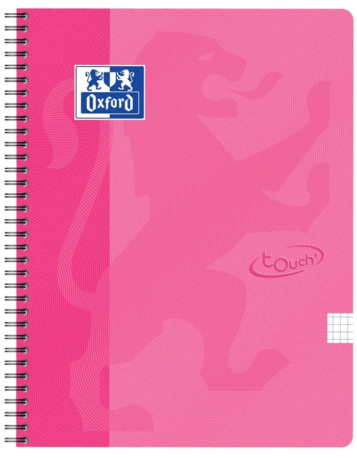 Oxford Touch quaderno A5+ formato 5x5 di 70 fogli 90g rosa.