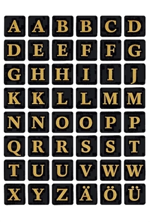 HERMA lettere adesive A-Z 13 x 13 oro/nero pezzo.