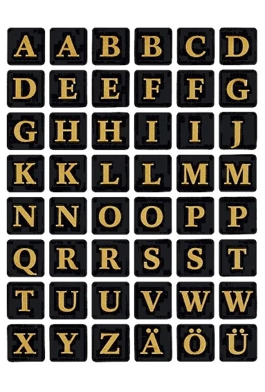 HERMA lettere adesive A-Z 13 x 13 oro/nero pezzo.