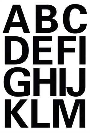 HERMA lettere adesive A-Z 25 mm nero pezzo.