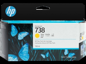 HP 738 Cartuccia di inchiostro Yellow da 130 ml per DesignJet