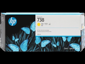 HP 738 Cartuccia di inchiostro DesignJet Yellow da 300 ml