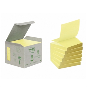 3M Post-it Z-Notes 76 x 76 mm, giallo riciclato - confezione da 6