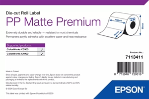Epson PP Matte Label Premium, Etichette pretagliate, 102 x 76mm (365 Etichette)
