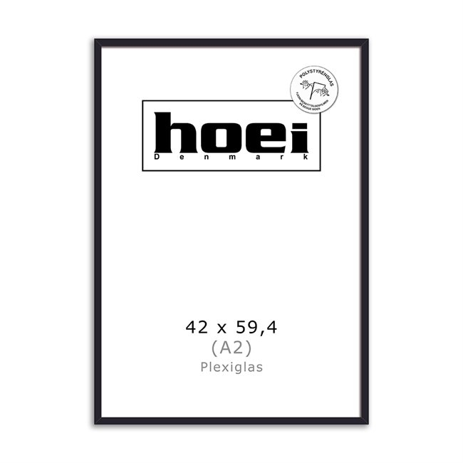Cornice in legno nero per foto e poster 42 x 59,4 PLEXI cm (A2)