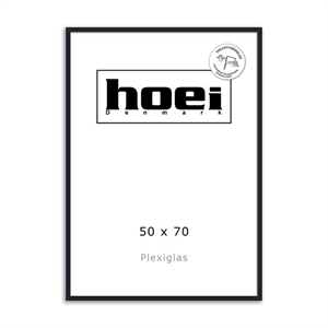 Cornice in legno nera per foto e poster 50 x 70 - PLEXI cm