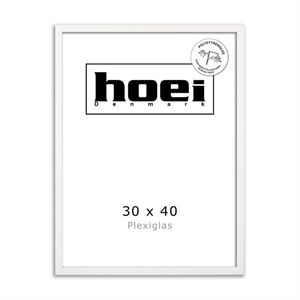 Cornice in legno bianco per foto e poster 30 x 40 cm - PLEXI