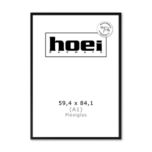 Cornice in legno nero per foto e poster 59,4 x 84,1 - A1 PLEXI cm