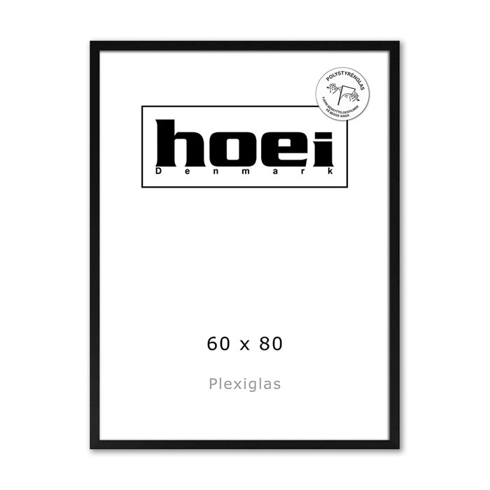Cornice in legno nero per foto e poster 60 x 80 cm PLEXI