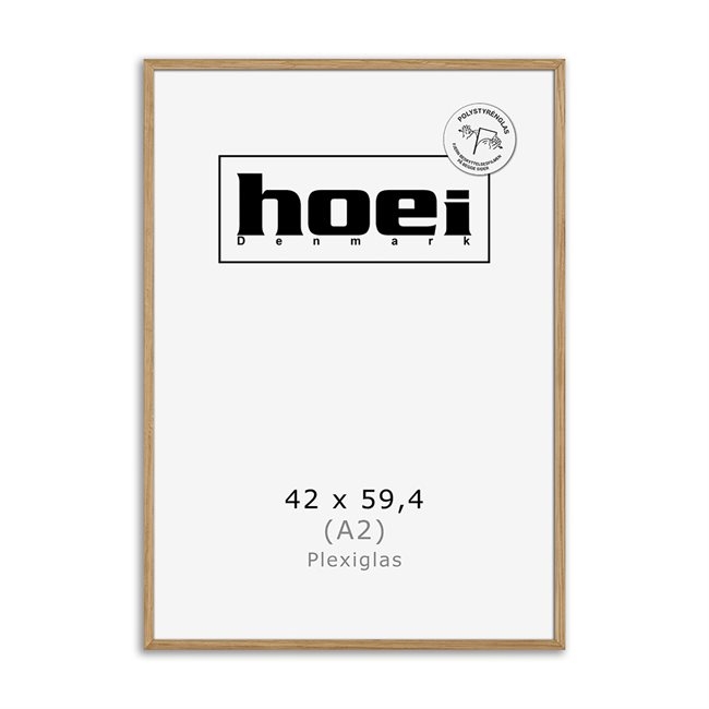 Cornice massiccia in rovere per foto e poster 42 x 59,4 - A2 PLEXI cm