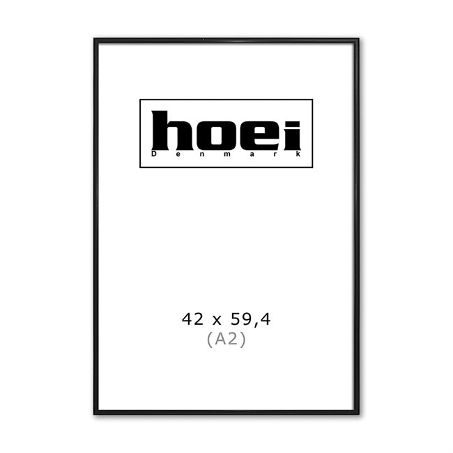 Cornice in alluminio nera 42 x 59,4 cm (A2)