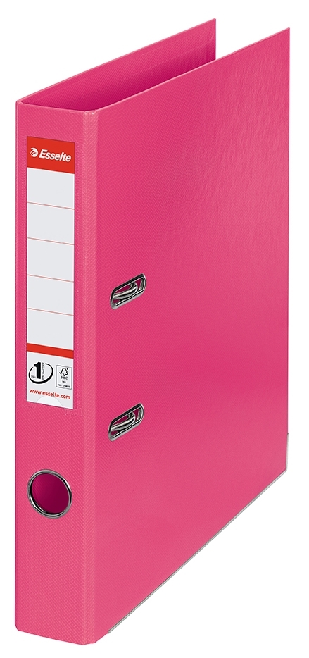 Esselte Brevordner No1 Power PP A4 50mm fucsia.